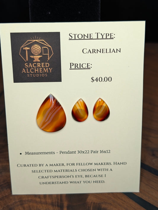 Tear Shape - Carnelian - Design-Ready Calibrated Sets