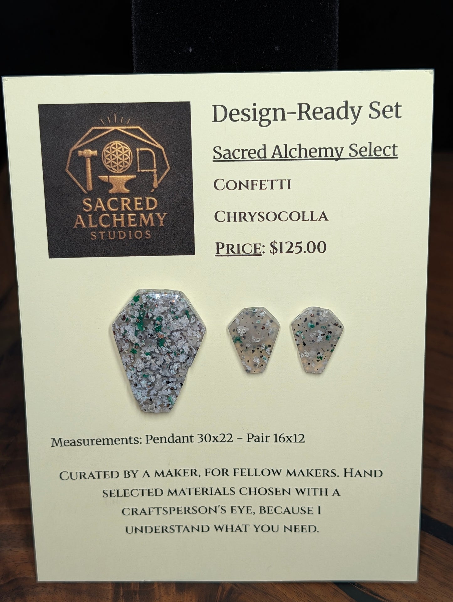 Coffin Shape - Confetti Chrysocolla - Sacred Alchemy Select - Design-Ready Set