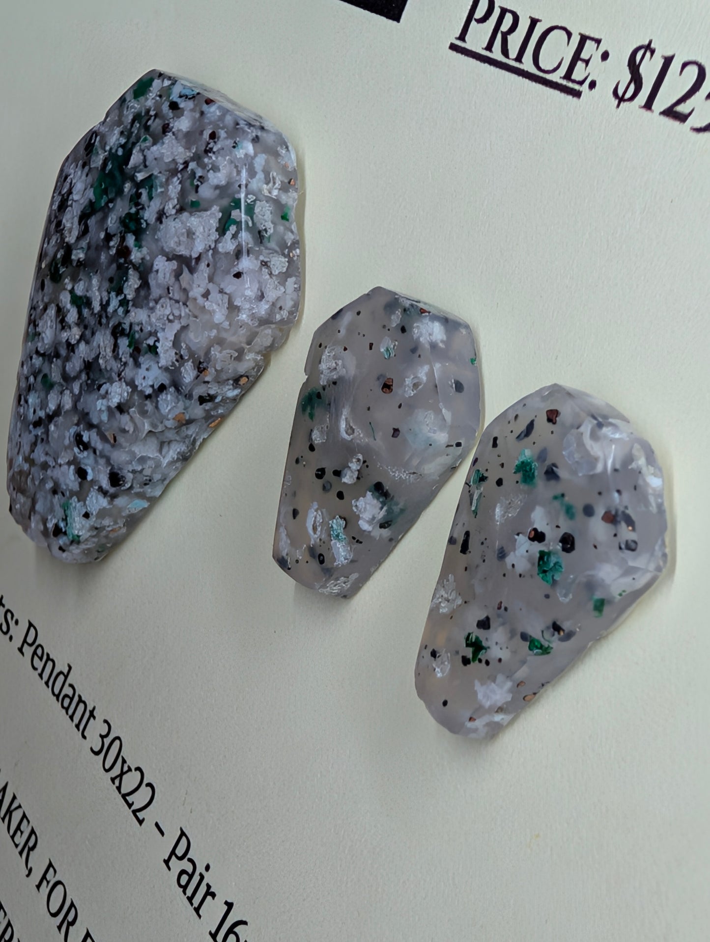 Coffin Shape - Confetti Chrysocolla - Sacred Alchemy Select - Design-Ready Set