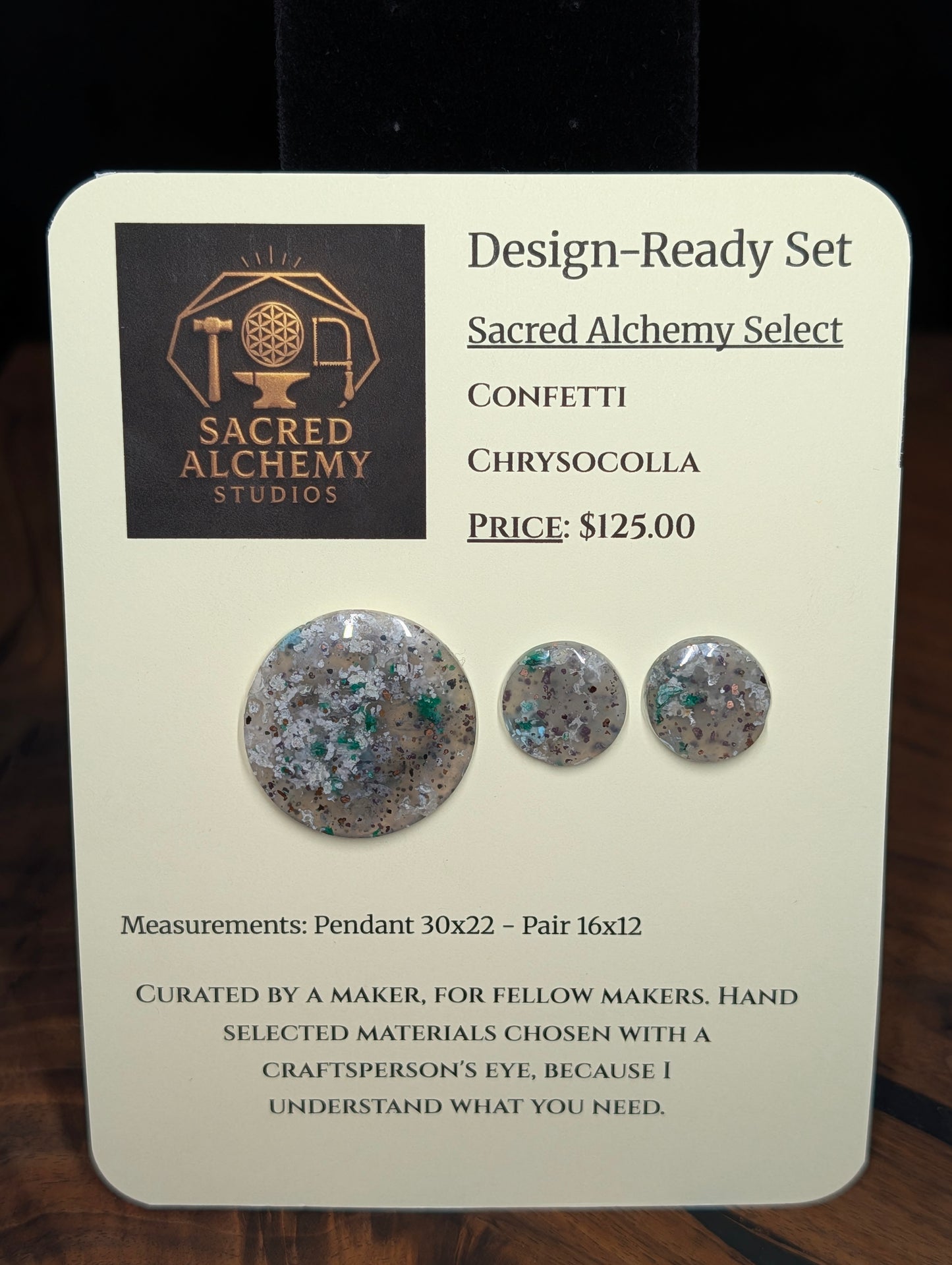Circle Shape - Confetti Chrysocolla - Sacred Alchemy Select - Design-Ready Set.