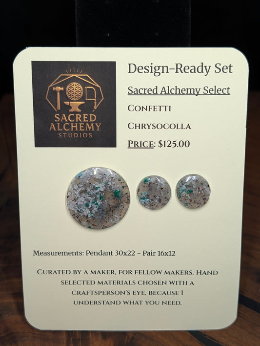 Circle Shape - Confetti Chrysocolla - Sacred Alchemy Select - Design-Ready Set.