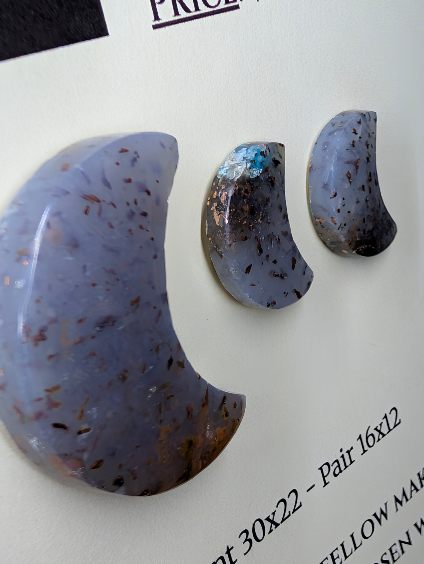 Crescent Moon Shape - Confetti Chrysocolla - Sacred Alchemy Select - Design-Ready Set