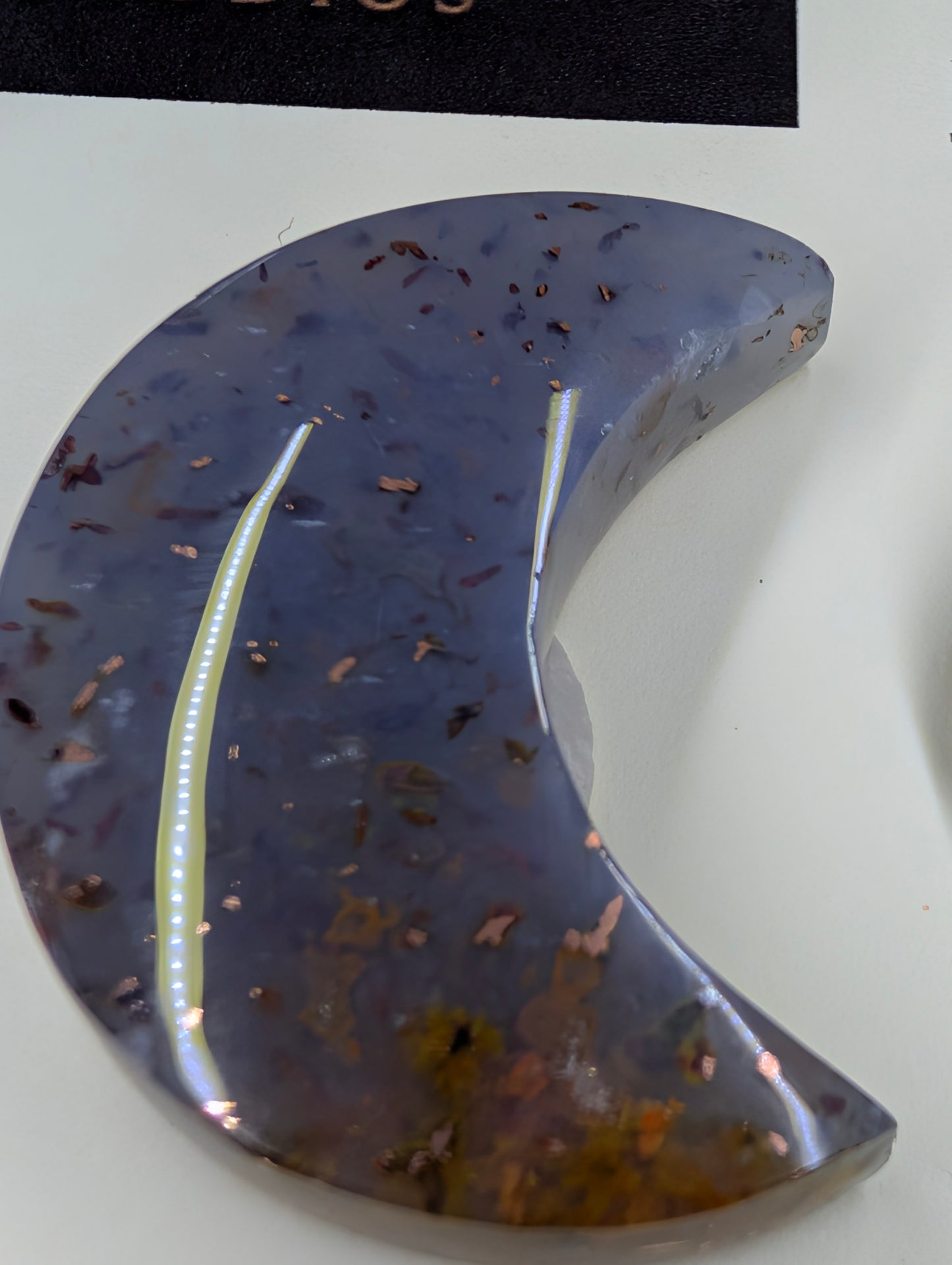 Crescent Moon Shape - Confetti Chrysocolla - Sacred Alchemy Select - Design-Ready Set