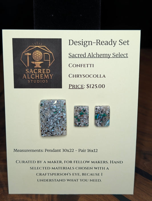 Rectangle Shape - Confetti Chrysocolla - Sacred Alchemy Select - Design-Ready Set