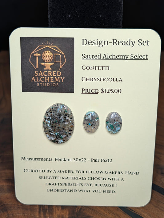 Oval Shape - Confetti Chrysocolla - Sacred Alchemy Select - Design-Ready Set