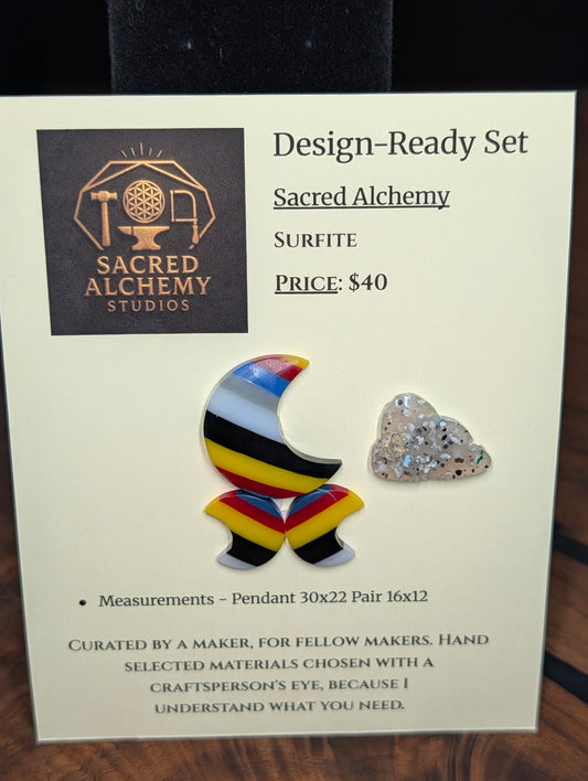 Crescent Moon - Surfite - Design-Ready Set by Sacred Alchemy Studios