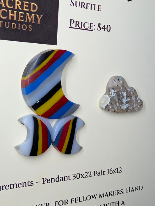 Crescent Moon - Surfite - Design-Ready Set by Sacred Alchemy Studios