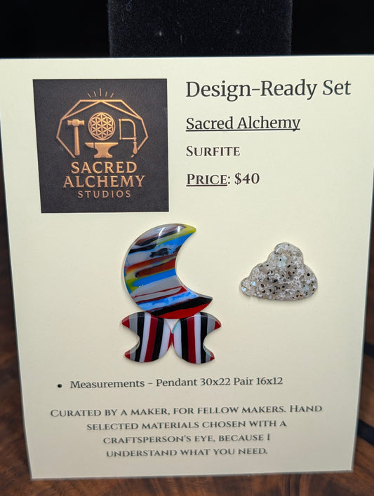 Crescent Moon - Surfite - Design-Ready Set by Sacred Alchemy Studios