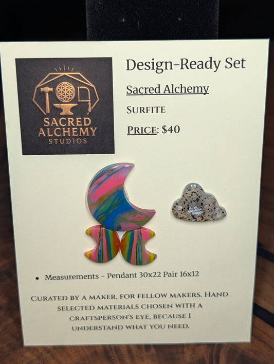 Crescent Moon - Surfite - Design-Ready Set by Sacred Alchemy Studios