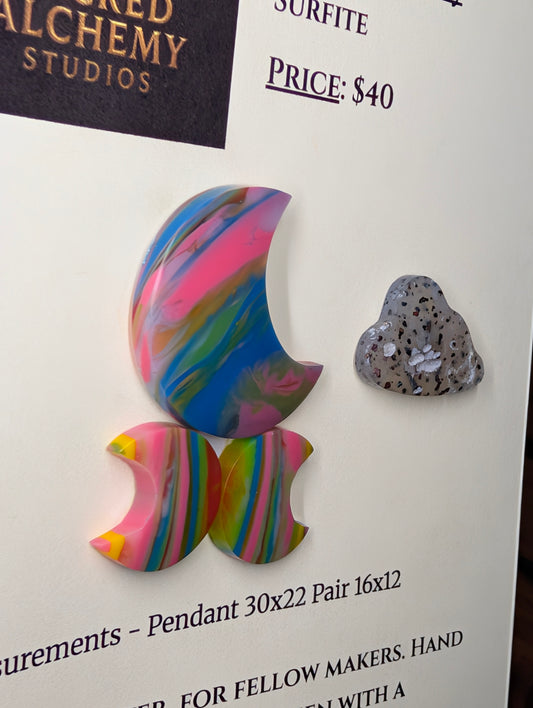 Crescent Moon - Surfite - Design-Ready Set by Sacred Alchemy Studios