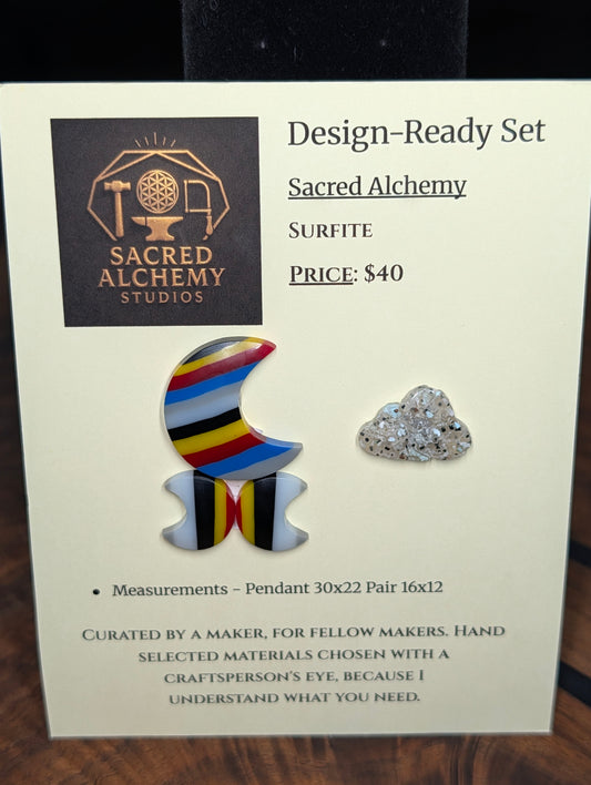 Crescent Moon - Surfite - Design-Ready Set by Sacred Alchemy Studios