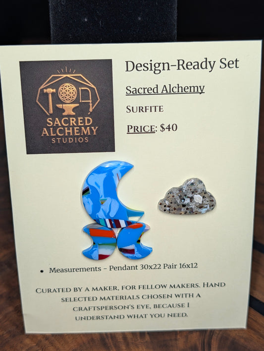 Crescent Moon - Surfite - Design-Ready Set by Sacred Alchemy Studios