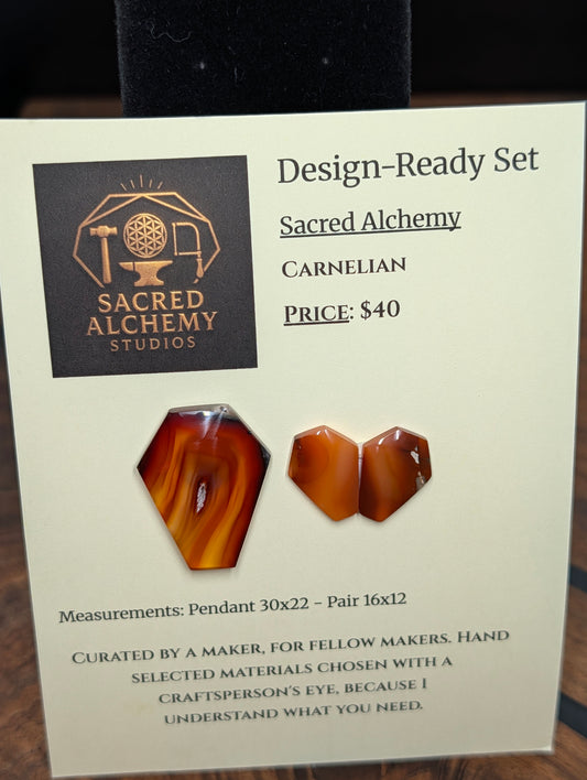 Coffin Shape - Carnelian - Design-Ready Sets by Sacred Alchemy Studios