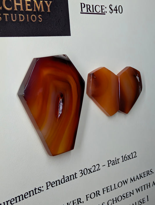 Coffin Shape - Carnelian - Design-Ready Sets by Sacred Alchemy Studios