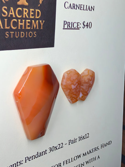 Coffin Shape - Carnelian - Design-Ready Sets by Sacred Alchemy Studios