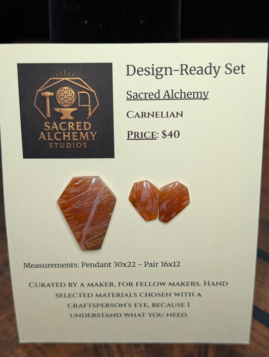 Coffin Shape - Carnelian - Design-Ready Sets by Sacred Alchemy Studios
