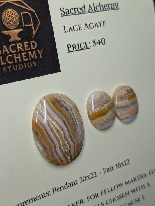 Oval Shape - Lace Agate - Design-Ready Set by Sacred Alchemy Studios