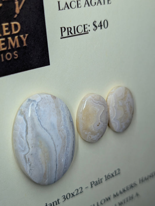 Oval Shape - Lace Agate - Design-Ready Set by Sacred Alchemy Studios