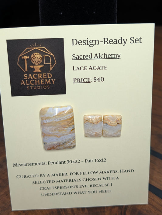 Rectangle Shape - Lace Agate - Design-Ready Set by Sacred Alchemy Studios