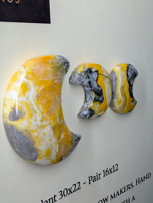 Crescent Moon - Bumblebee Jasper - Design-Ready Set by Sacred Alchemy Studios