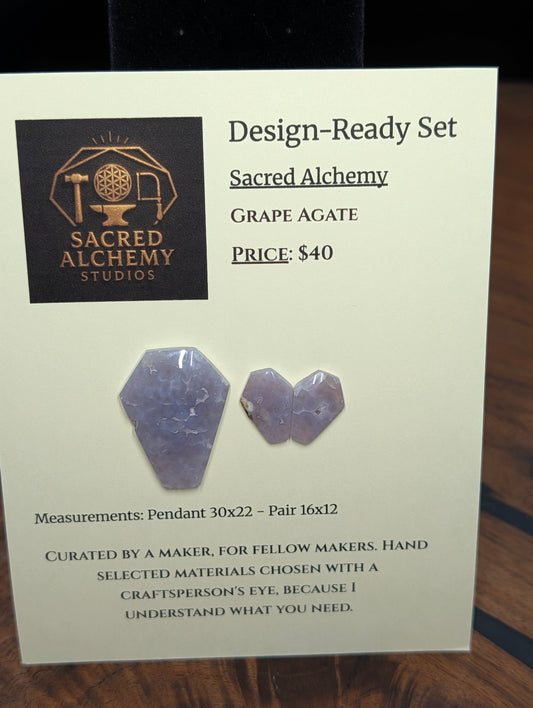 Coffin Shape - Grape Agate - Design-Ready by Sacred Alchemy Studios