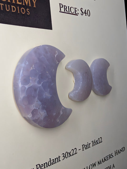 Crescent Moon - Grape Agate - Design-Ready Set by Sacred Alchemy Studios