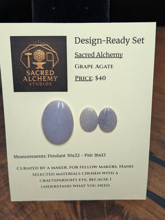 Oval Shape - Grape Agate - Design-Ready Set by Sacred Alchemy Studios