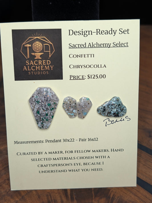 Coffin Shape - Confetti Chrysocolla - Sacred Alchemy Select - Design-Ready Set by Sacred Alchemy Studios