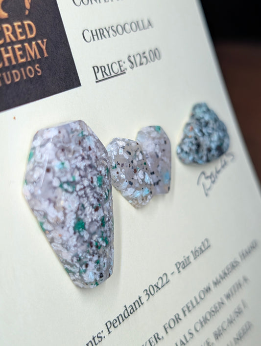 Coffin Shape - Confetti Chrysocolla - Sacred Alchemy Select - Design-Ready Set by Sacred Alchemy Studios