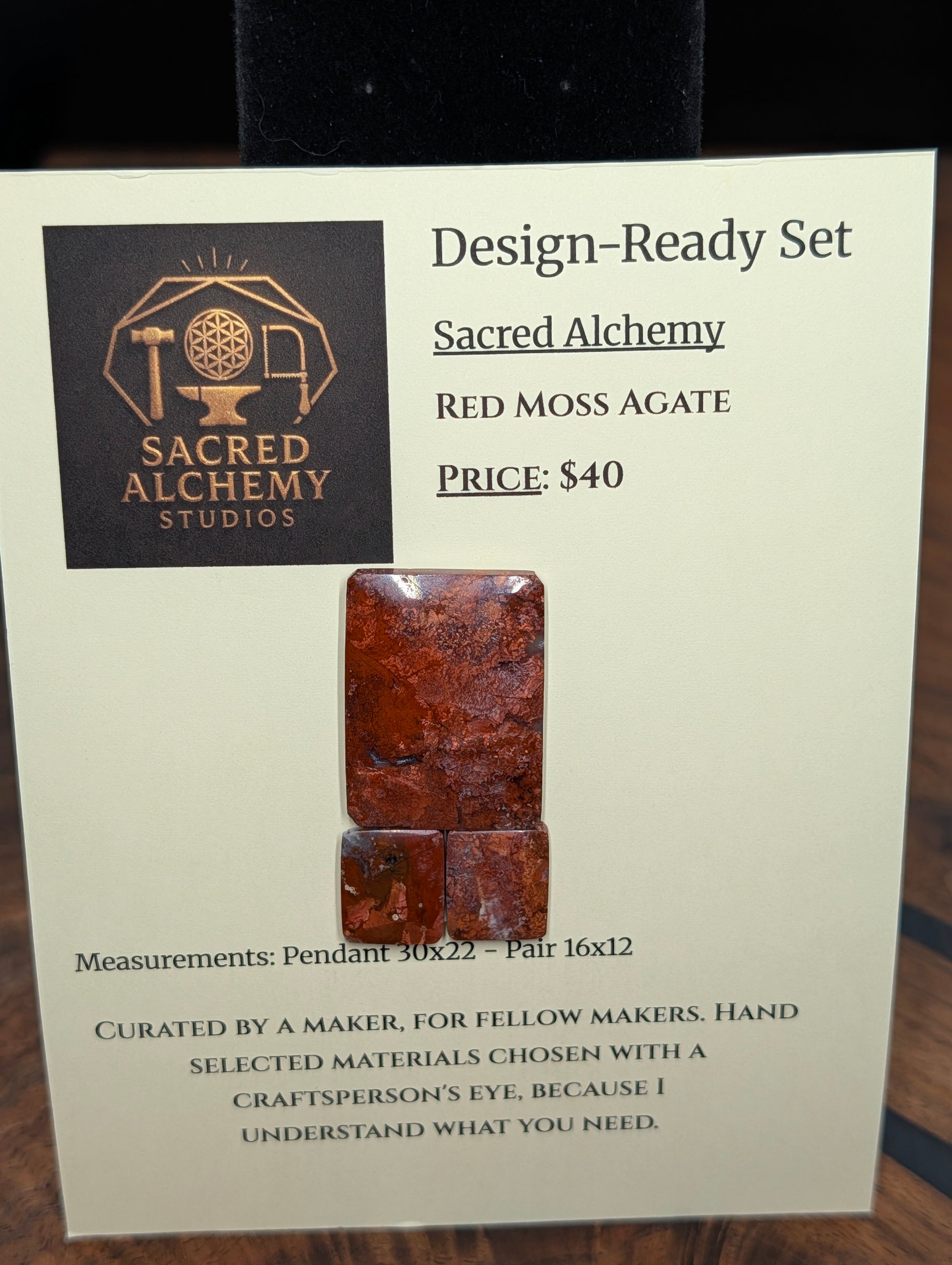 Rectangle Shape - Red Moss Agate - Design-Ready Sets by Sacred Alchemy Studios