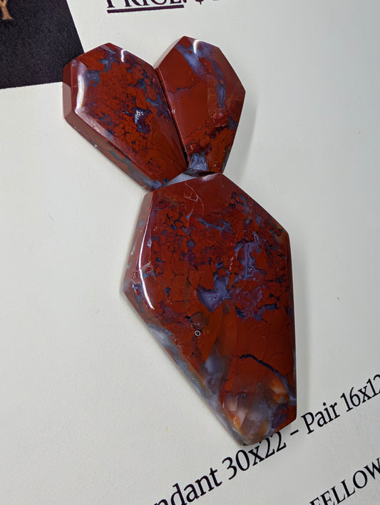 Coffin Shape - Red Moss Agate - Design-Ready Sets by Sacred Alchemy Studios