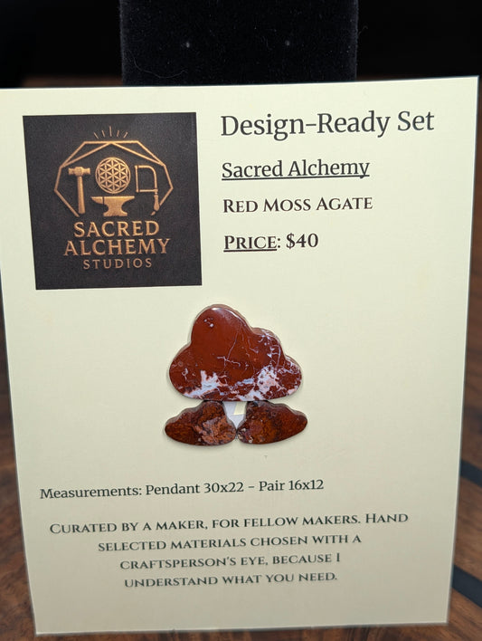 Cloud Shape - Red Moss Agate - Design-Ready Sets by Sacred Alchemy Studios