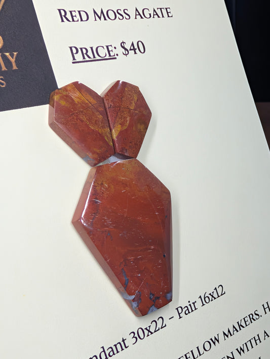 Coffin Shape - Red Moss Agate - Design-Ready Set by Sacred Alchemy Studios