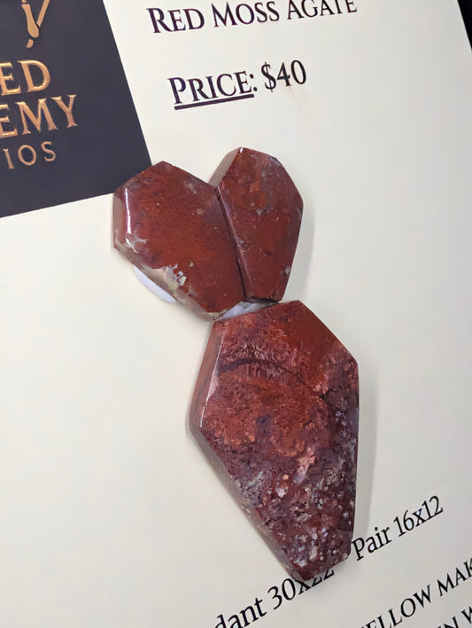 Coffin Shape - Red Moss Agate - Design-Ready Set by Sacred Alchemy Studios