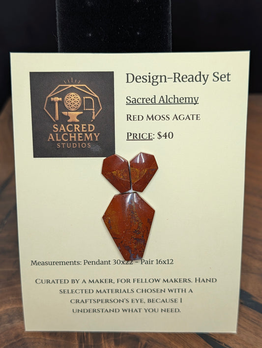 Coffin Shape - Red Moss Agate - Design-Ready Set by Sacred Alchemy Studios