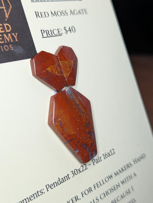 Coffin Shape - Red Moss Agate - Design-Ready Set by Sacred Alchemy Studios
