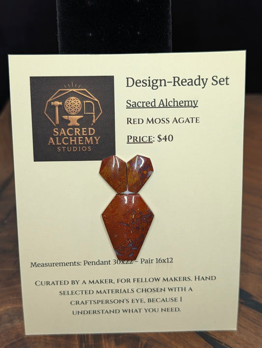 Coffin Shape - Red Moss Agate - Design-Ready Set by Sacred Alchemy Studios