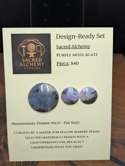 Circle Shape - Purple Moss Agate - Design-Ready Set by Sacred Alchemy Studios