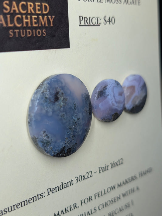 Circle Shape - Purple Moss Agate - Design-Ready Set by Sacred Alchemy Studios