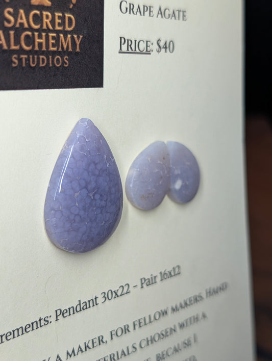 Tear Shape - Grape Agate - Design-Ready Set by Sacred Alchemy Studios