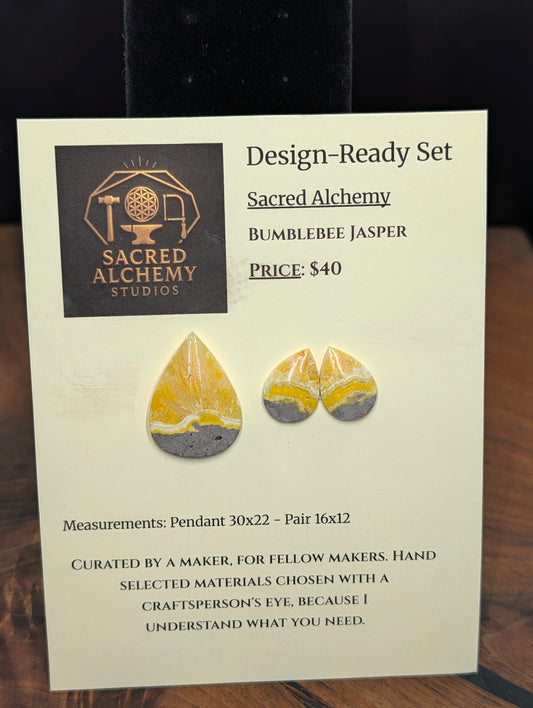 Tear Shape - Bumblebee Jasper - Design-Ready Set by Sacred Alchemy Studios