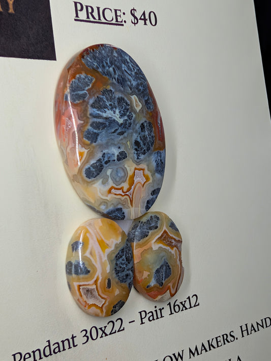 Oval Shape - Red Marcasite - Design-Ready Sets by Sacred Alchemy Studios