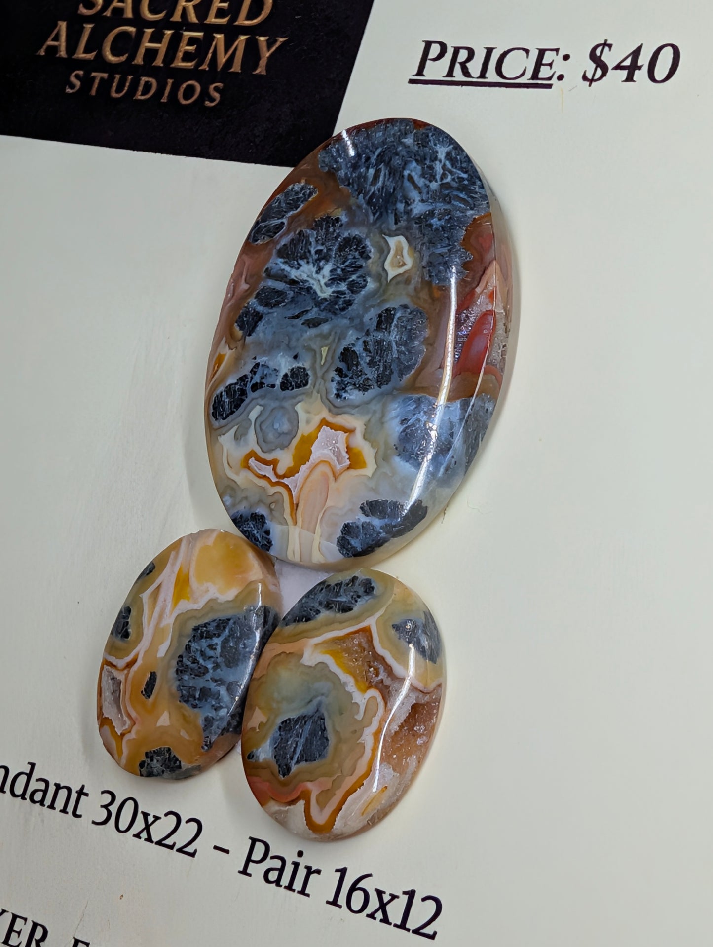 Oval Shape - Red Marcasite - Design-Ready Sets by Sacred Alchemy Studios