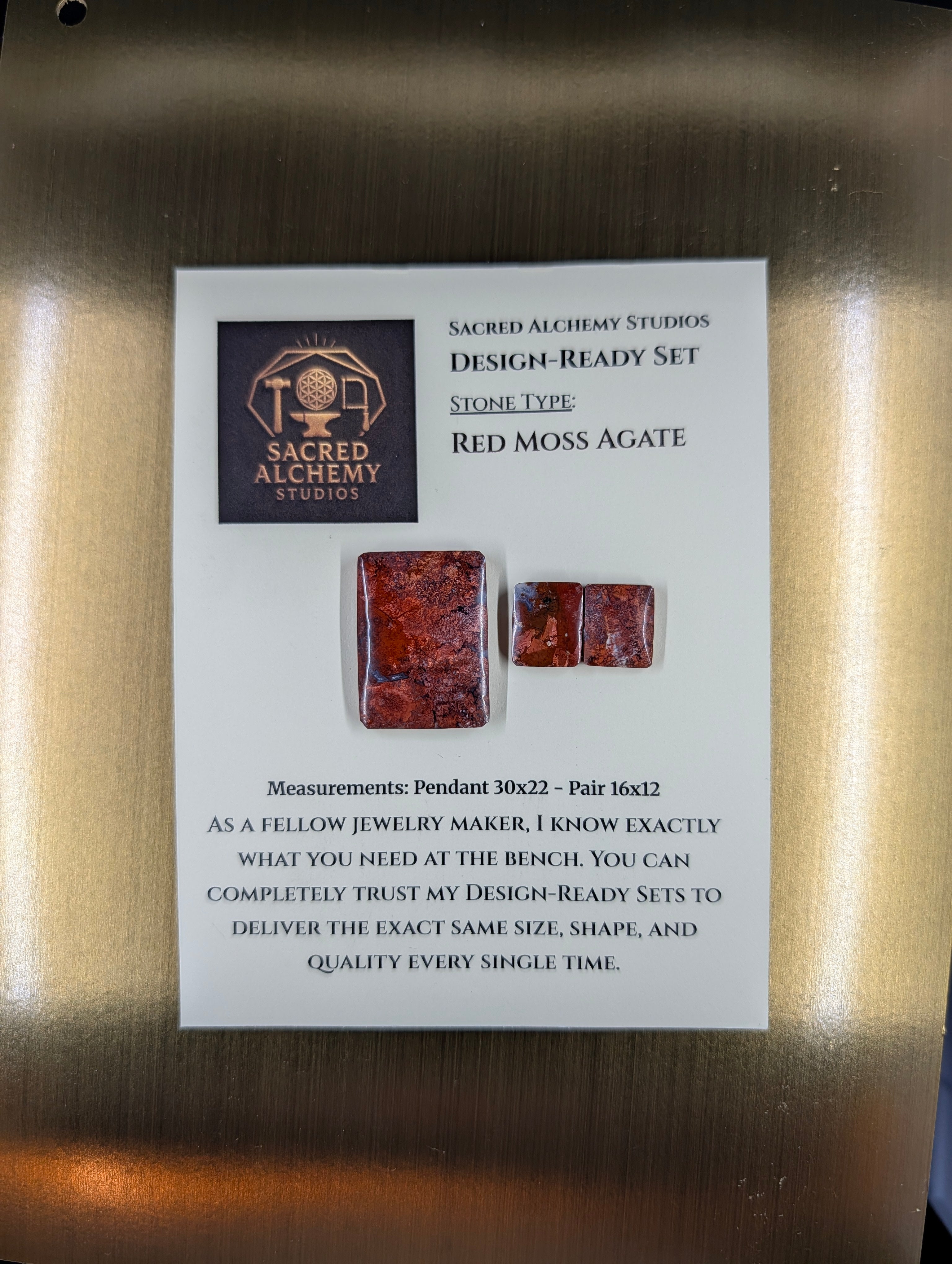 Rectangle Shape - Red Moss Agate - Design-Ready Sets by Sacred Alchemy Studios