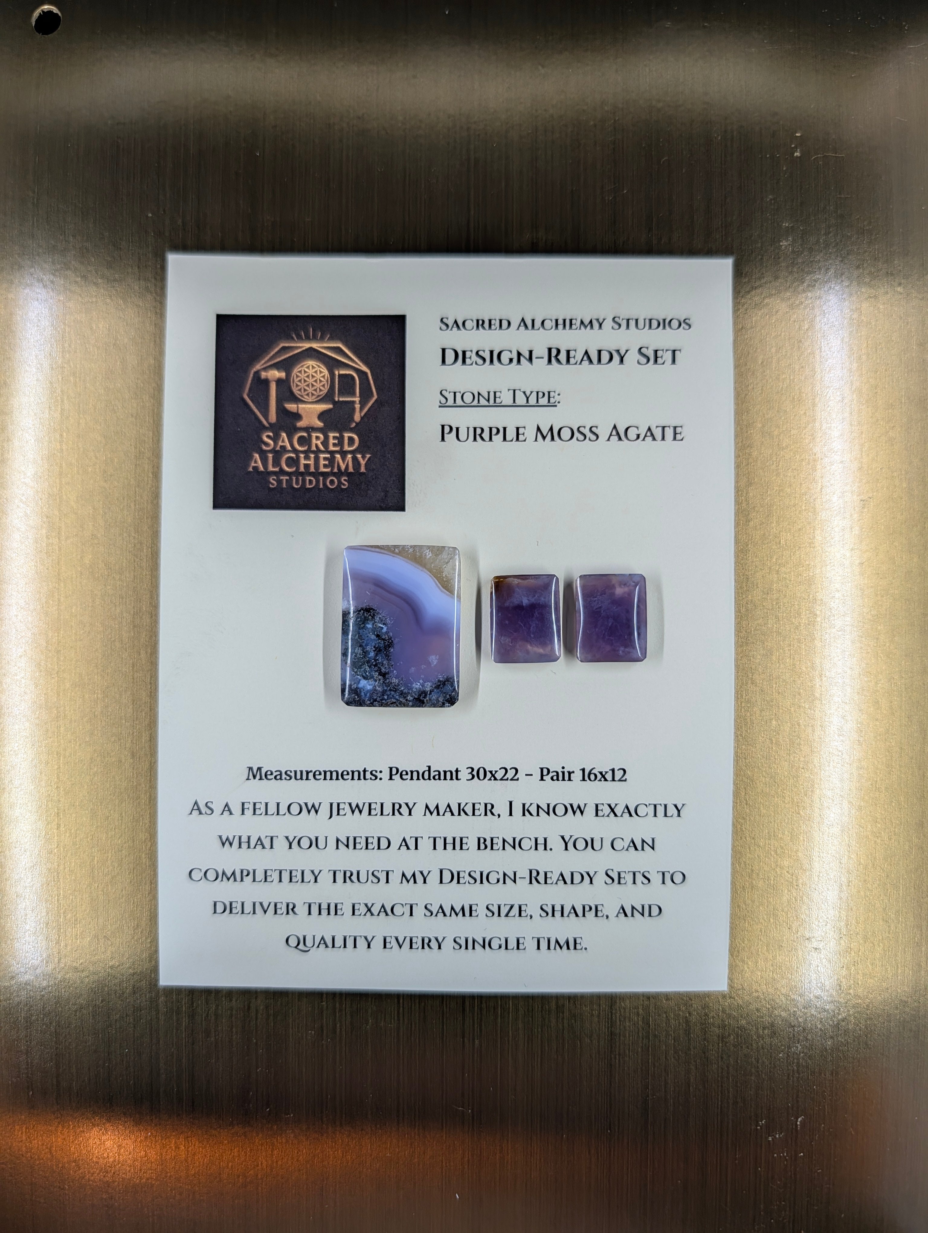 Rectangle Shape - Purple Moss Agate - Design-Ready Sets by Sacred Alchemy Studios