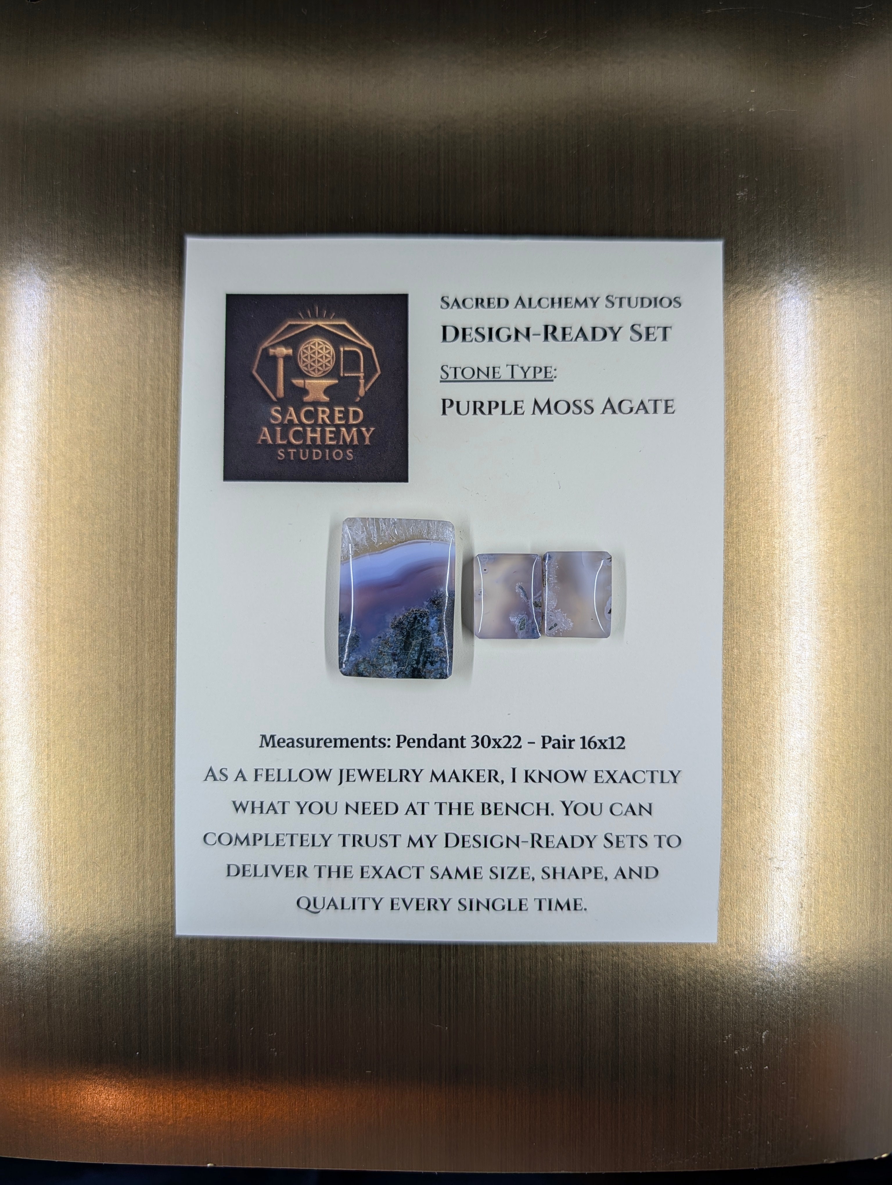 Rectangle Shape - Purple Moss Agate - Design-Ready Sets by Sacred Alchemy Studios