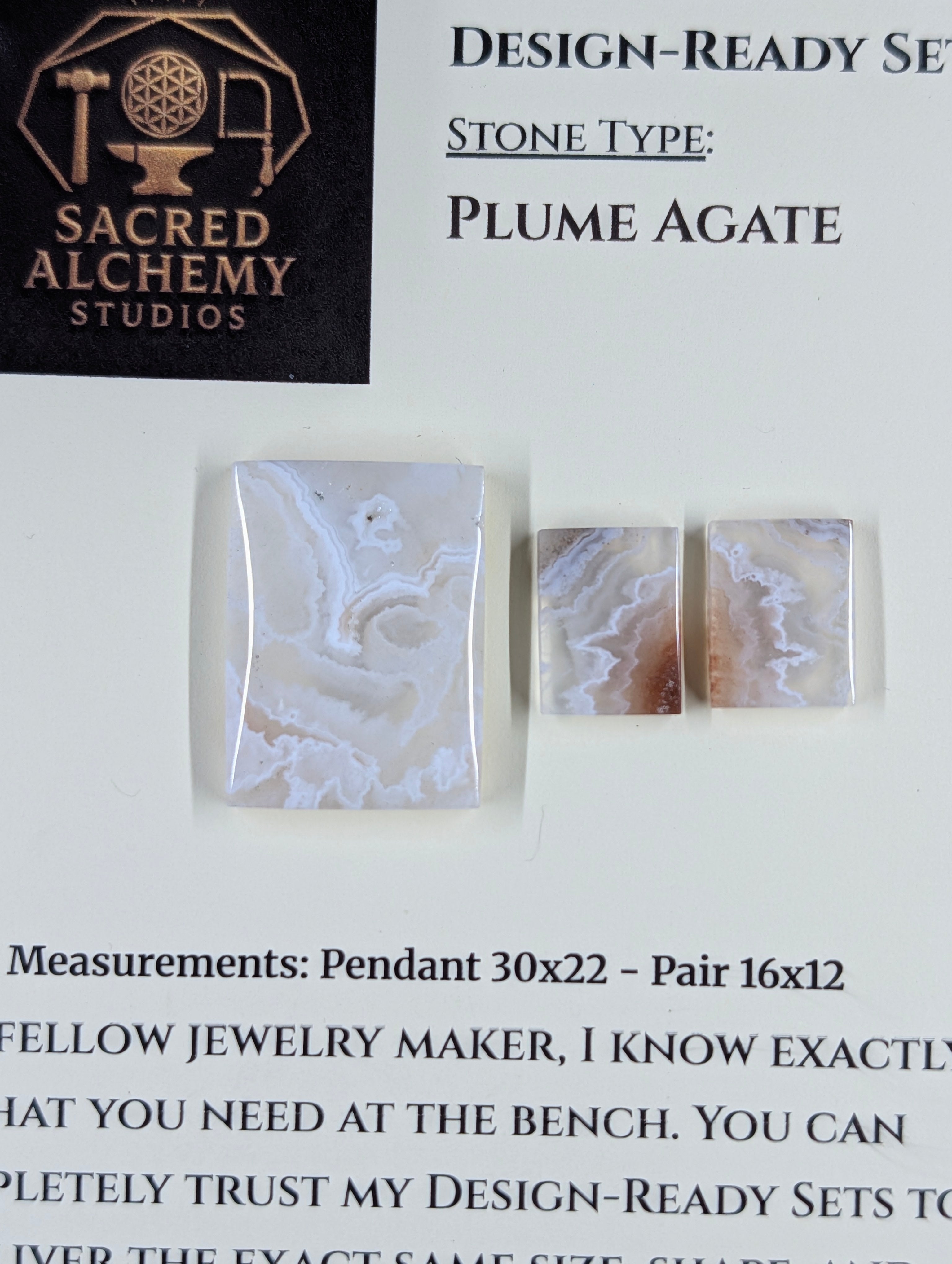 Rectangle Shape - Plume Agate - Design-Ready Set by Sacred Alchemy Studios