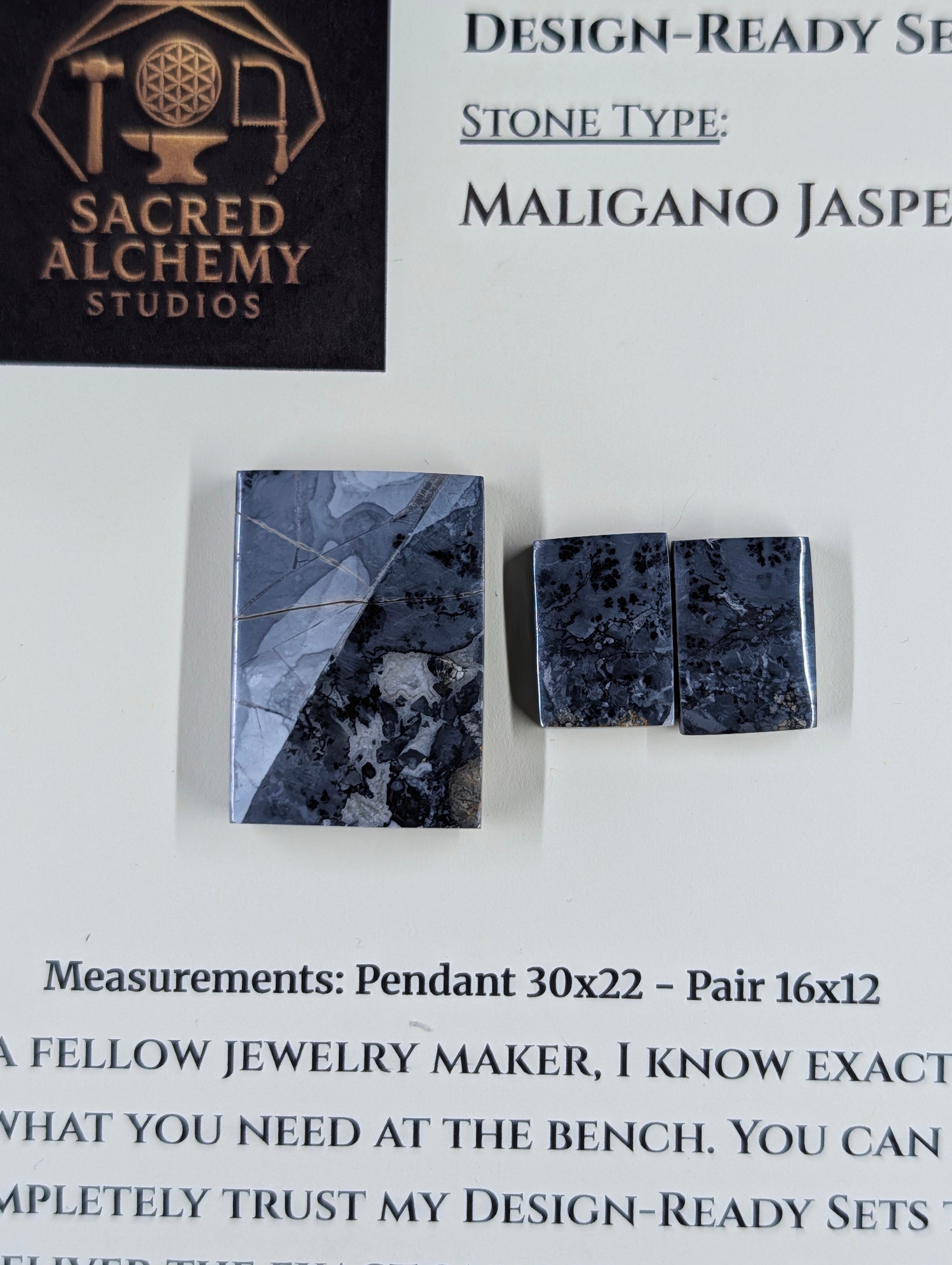 Rectangle Shape - Maligano Jasper - Design-Ready Set by Sacred Alchemy Studios