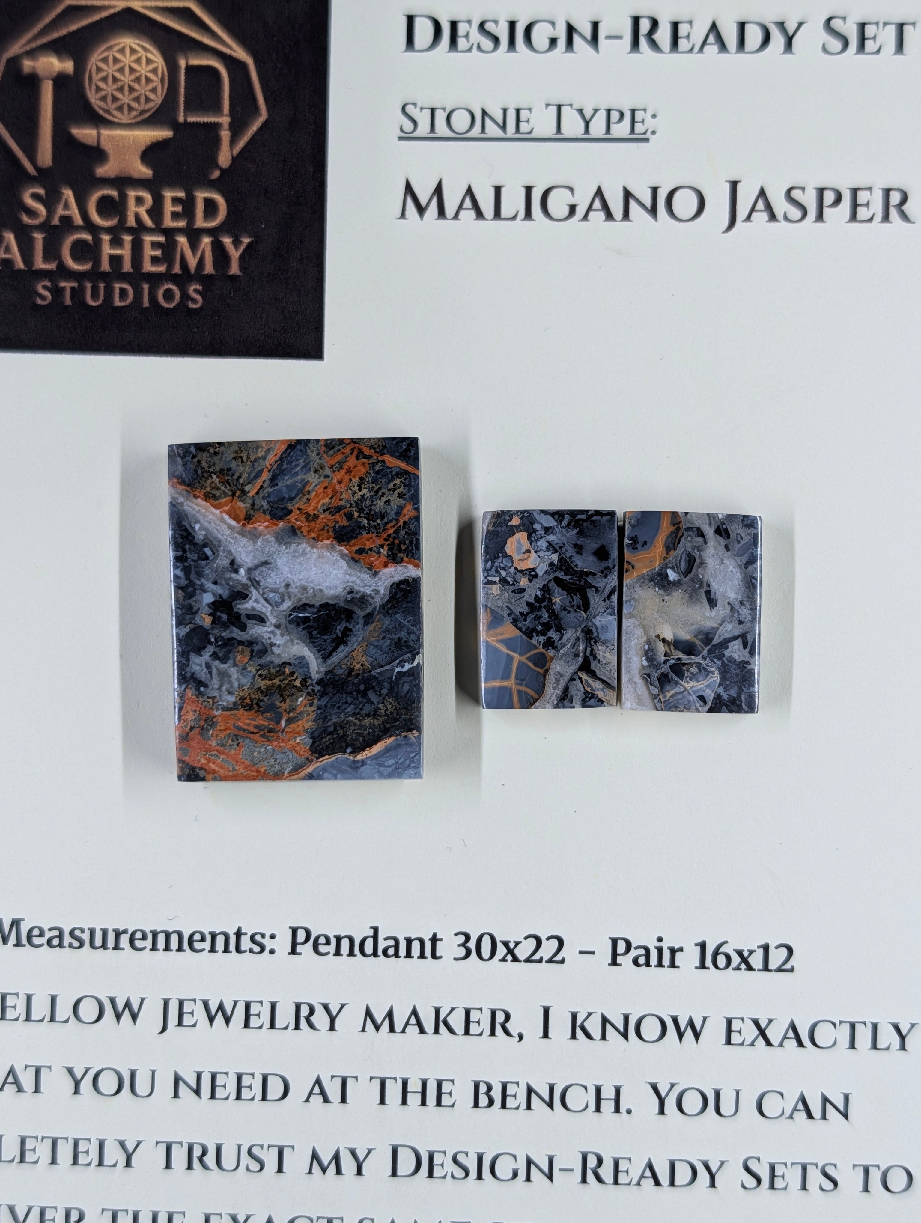 Rectangle Shape - Maligano Jasper - Design-Ready Set by Sacred Alchemy Studios