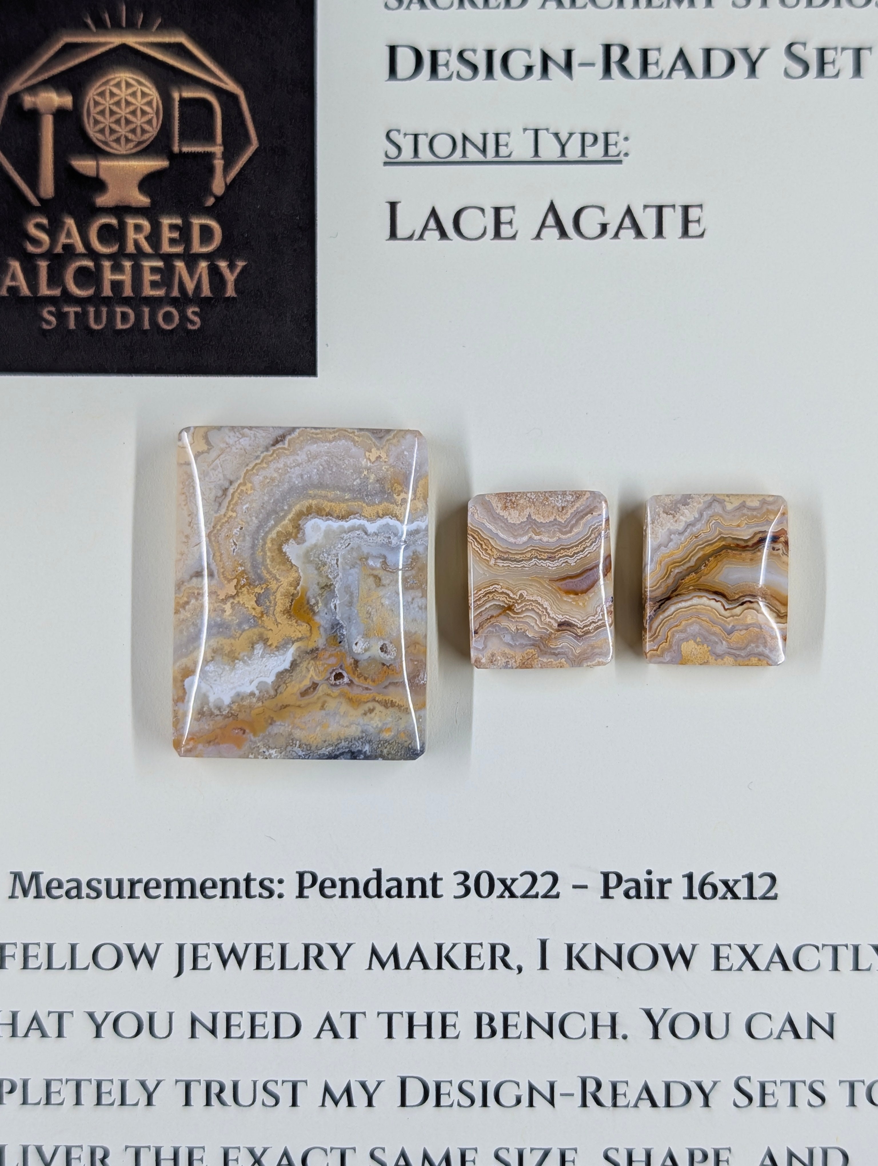 Rectangle Shape - Lace Agate - Design-Ready Set by Sacred Alchemy Studios